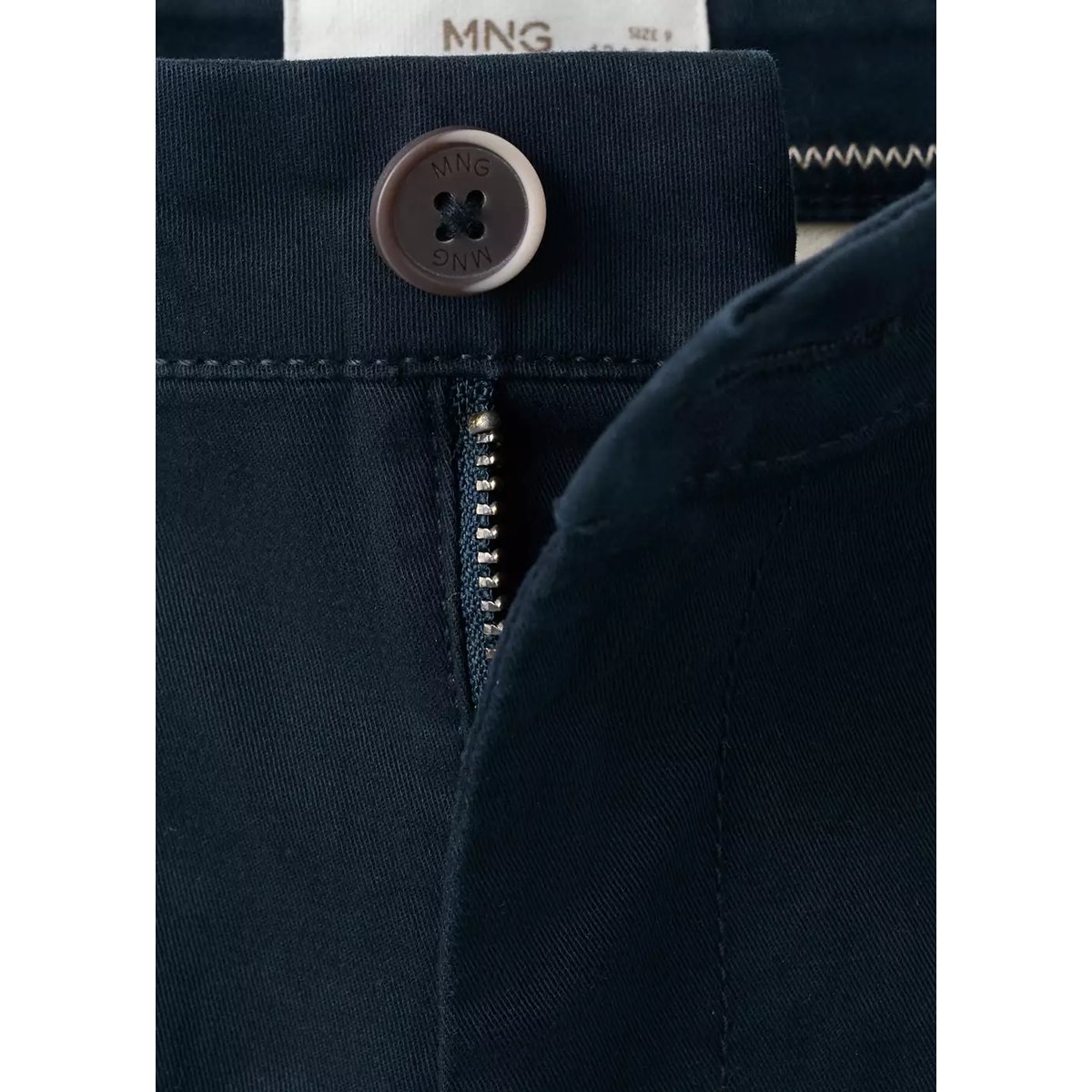 Pantalon chino avec ourlet bleu marine, MANGO KIDS