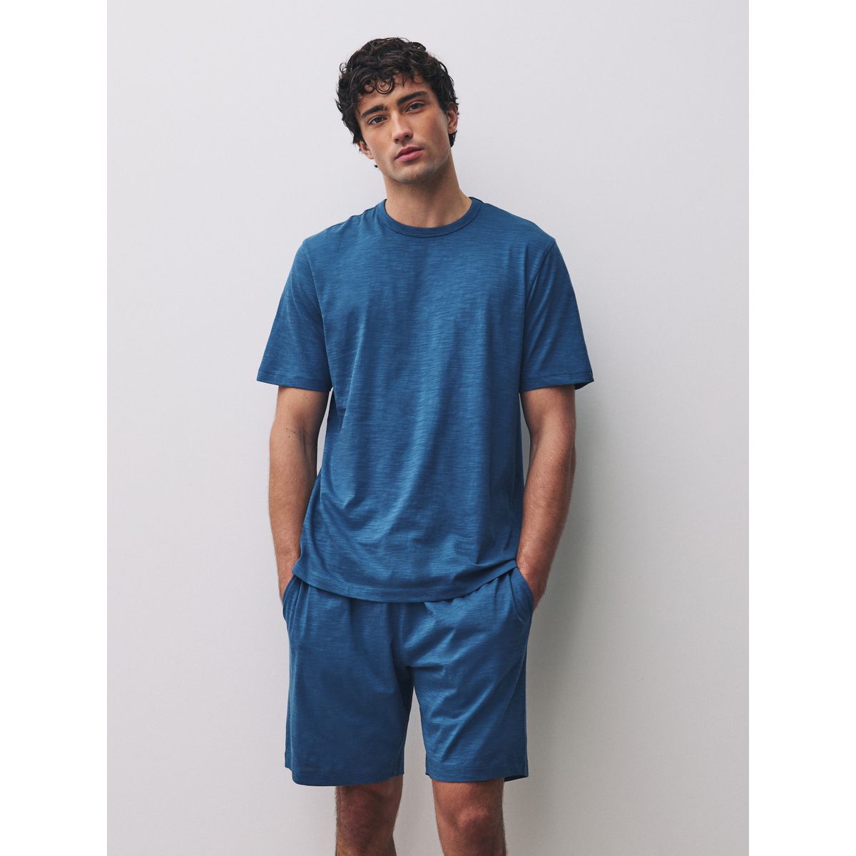 Pyjama en jersey à manches courtes, lot de 3 bleu/vert/rouge, NEXT