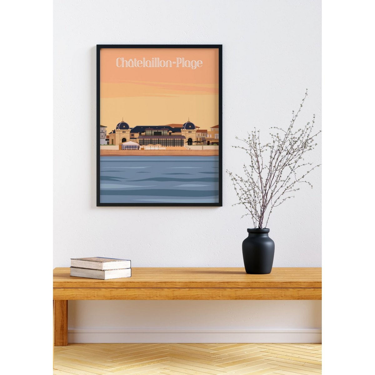 Affiche ville Châtelaillon-Plage blanc, L'AFFICHERIE
