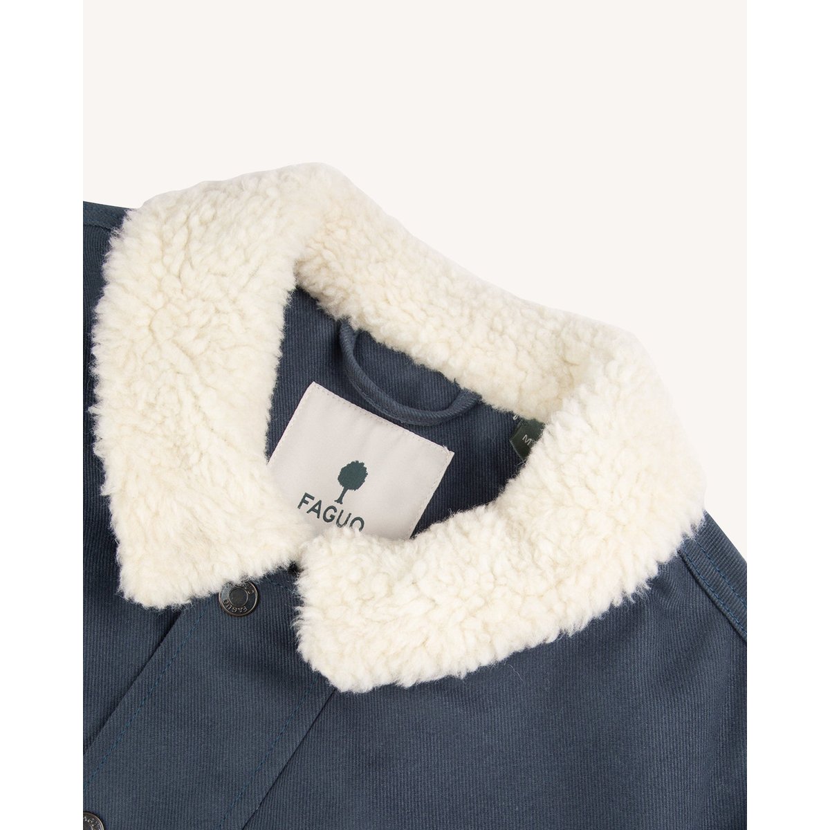 Veste en tissu sergé bleu marine, FAGUO