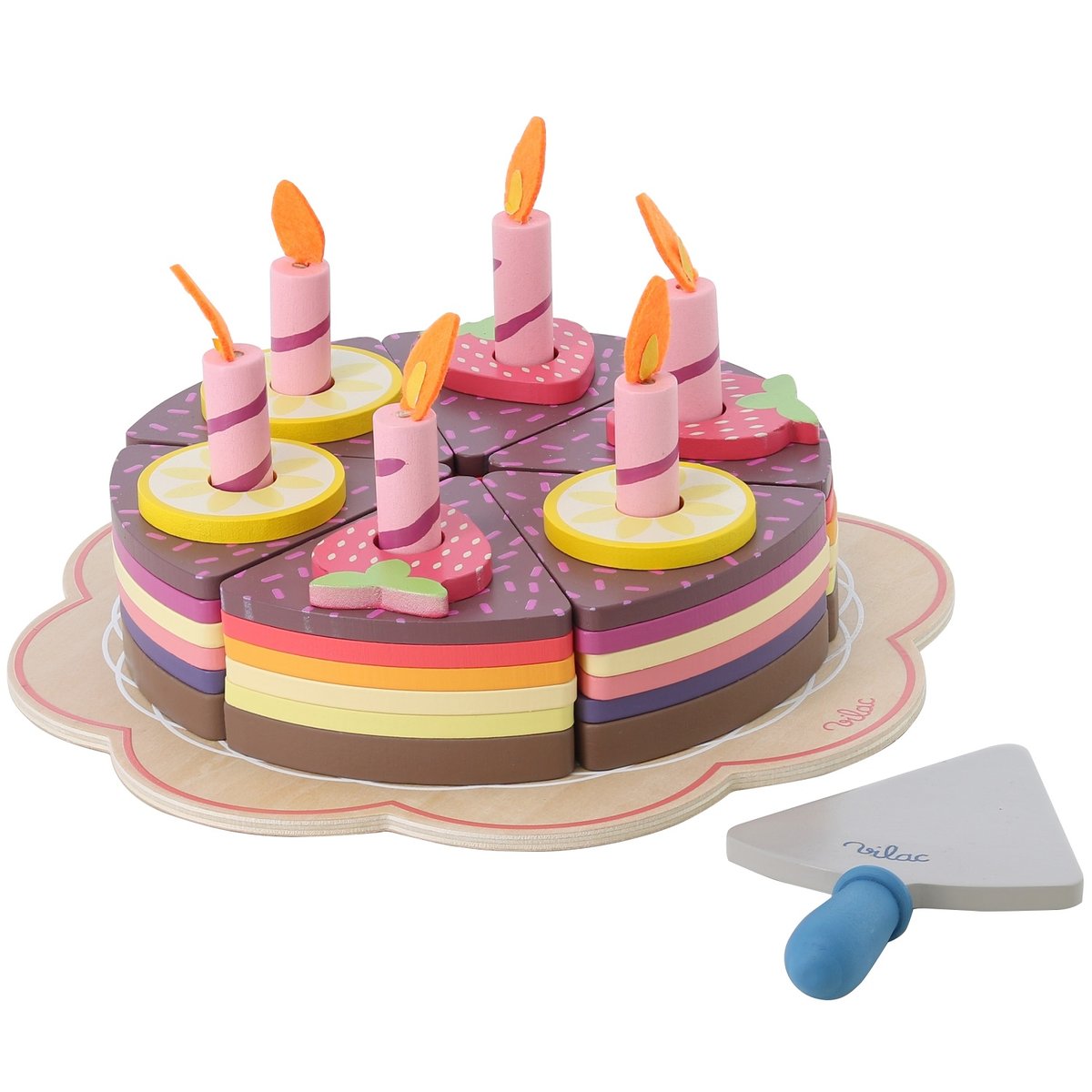 Gros gâteau d'anniversaire marron, VILAC