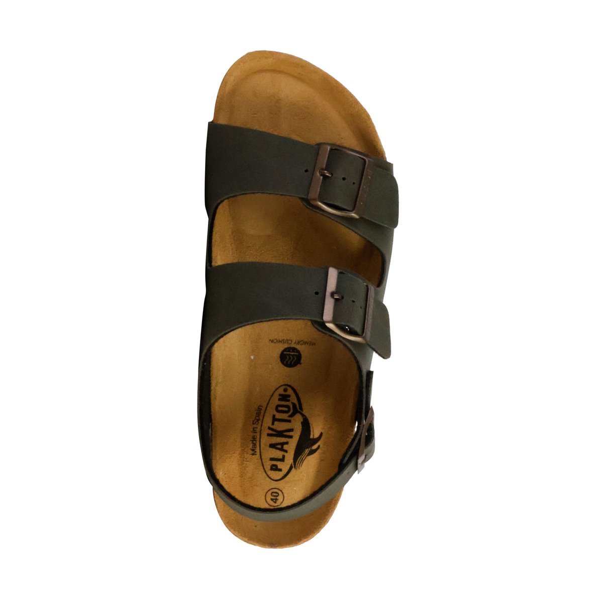 Mules Cuir Baku kaki, PLAKTON