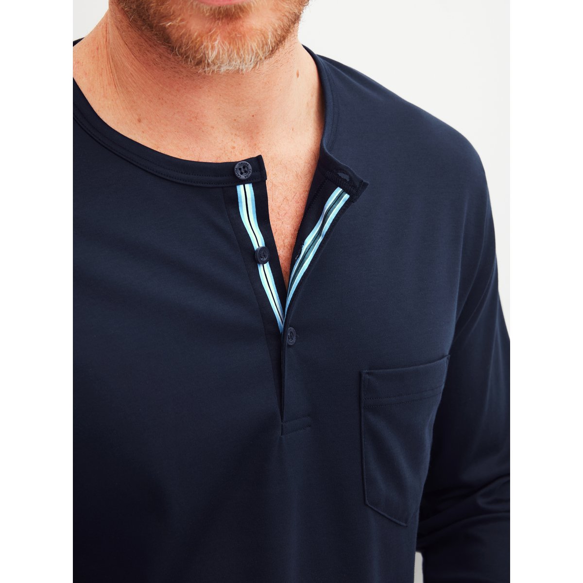 Pyjama manches longues Coton RELAX CHOICE saphir bleu, CALIDA