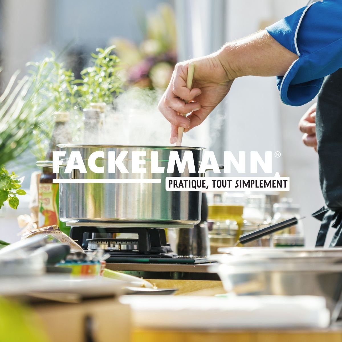 Passoire inox 24 cm avec anses gris, FACKELMANN