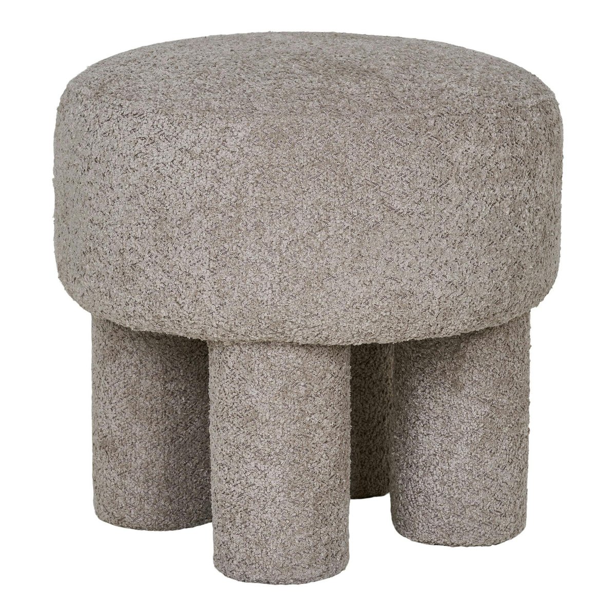Pouf de salon gris clair sur pieds BRUGES gris, PIER IMPORT