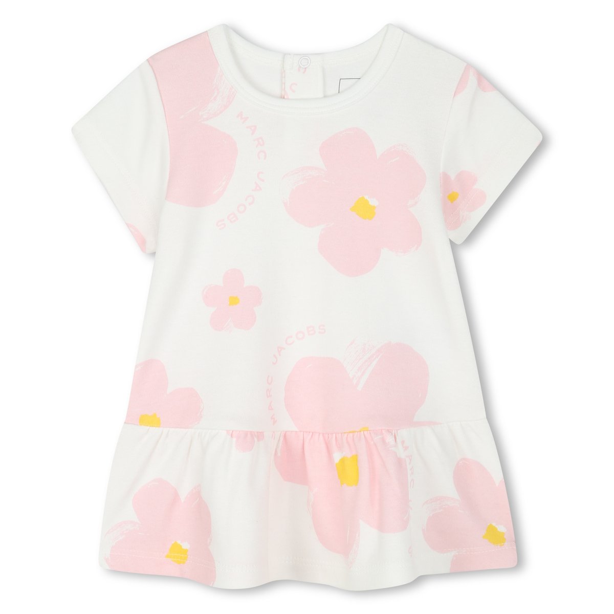 Robe manches courtes en coton ivoire pastel, MARC JACOBS