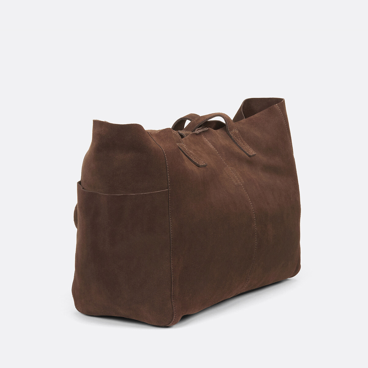 Shopper aus Veloursleder schokolade, LA REDOUTE COLLECTIONS
