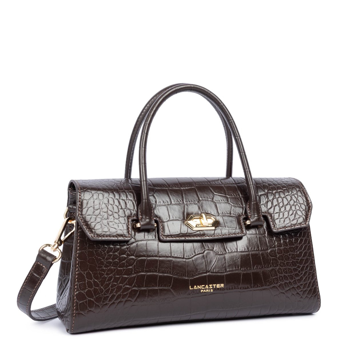 Sac à main EXO marron foncé, LANCASTER