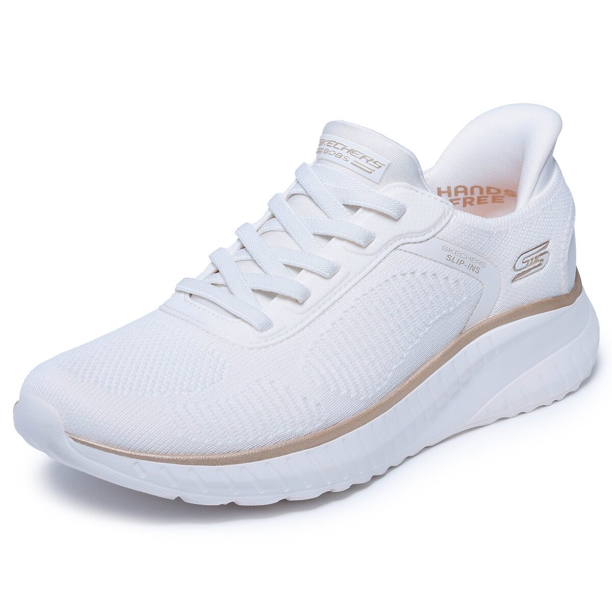 Scarpe da ginnastica slip-in: Bobs Sport Squad Chaos bianco, SKECHERS