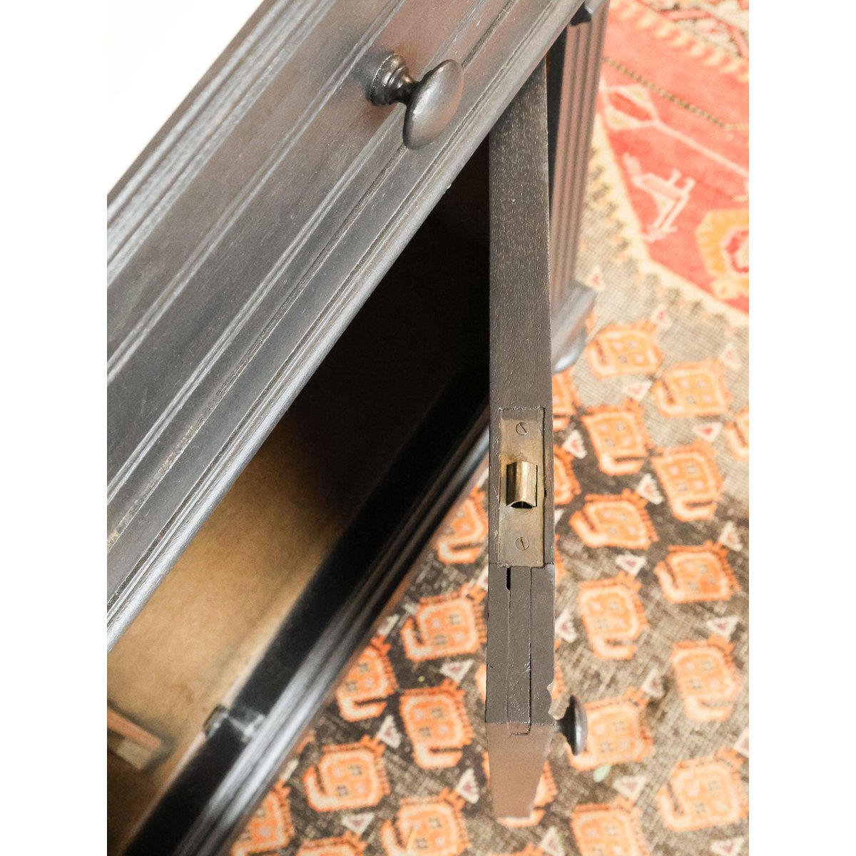 Buffet noir en bois et marbre Gilbert N°878 - Bon état noir, DEBONGOUT