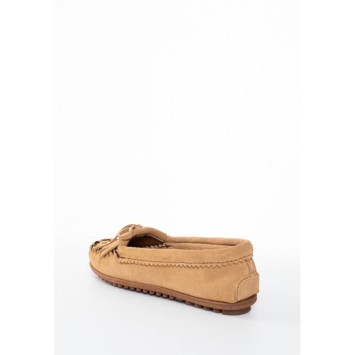 Mocassins LEOPARD KILTY taupe, MINNETONKA