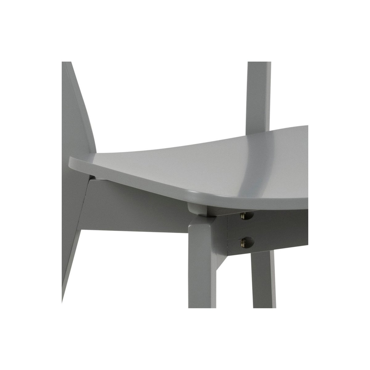 Chaises scandinaves en bois laqué (lot de 2) - LETA gris, HELLIN, DEPUIS 1862