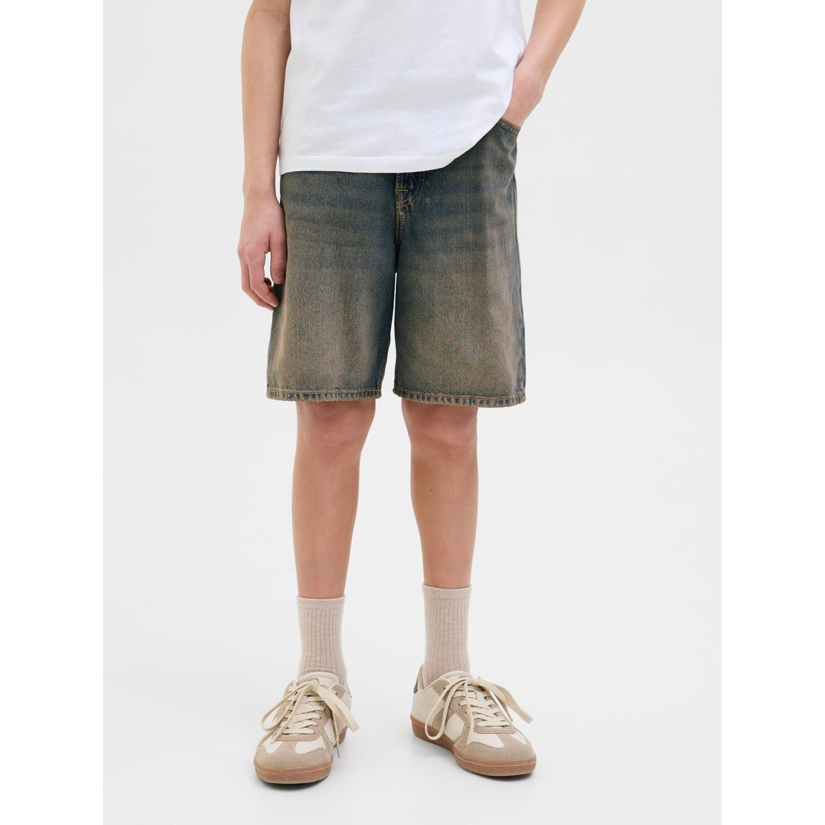 Short En Denim blue denim, JACK & JONES JUNIOR