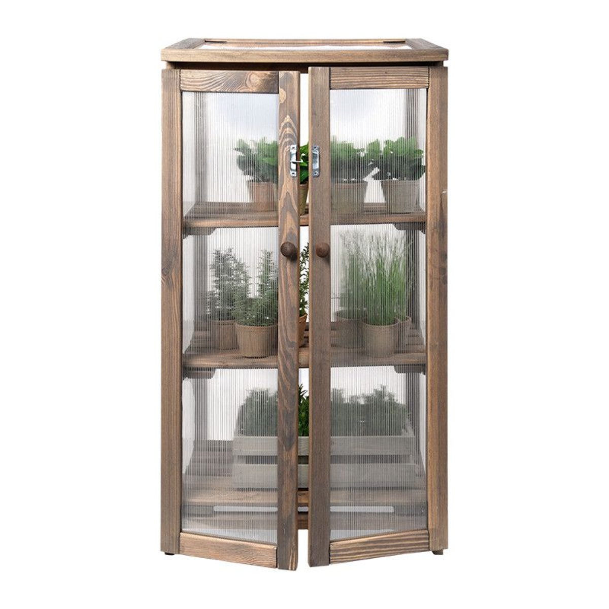 Serre de jardin Bois et polycarbonate 125cm couleur unique, ESSCHERT DESIGN