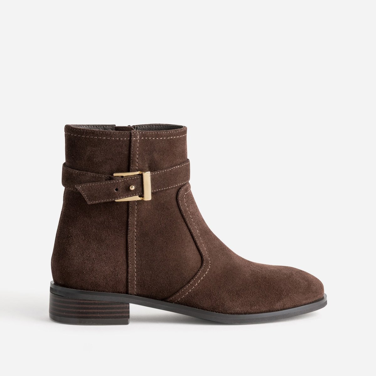 Boots en cuir LUNE chocolat, ERAM