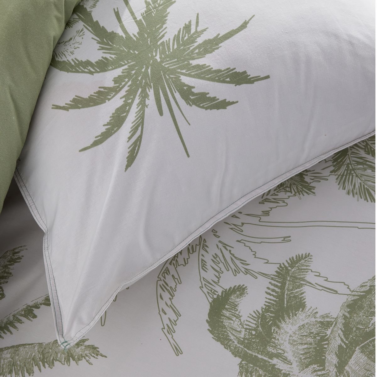 Parure de lit imprimé Jungle SUNSHINE AMBRE vert, TODAY