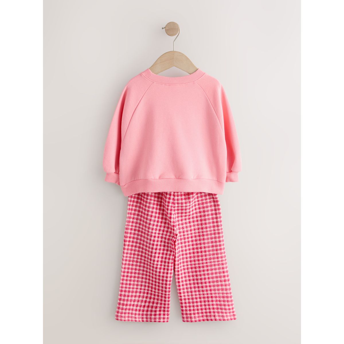 Ensemble sweat et pantalon large coeur rose, NEXT
