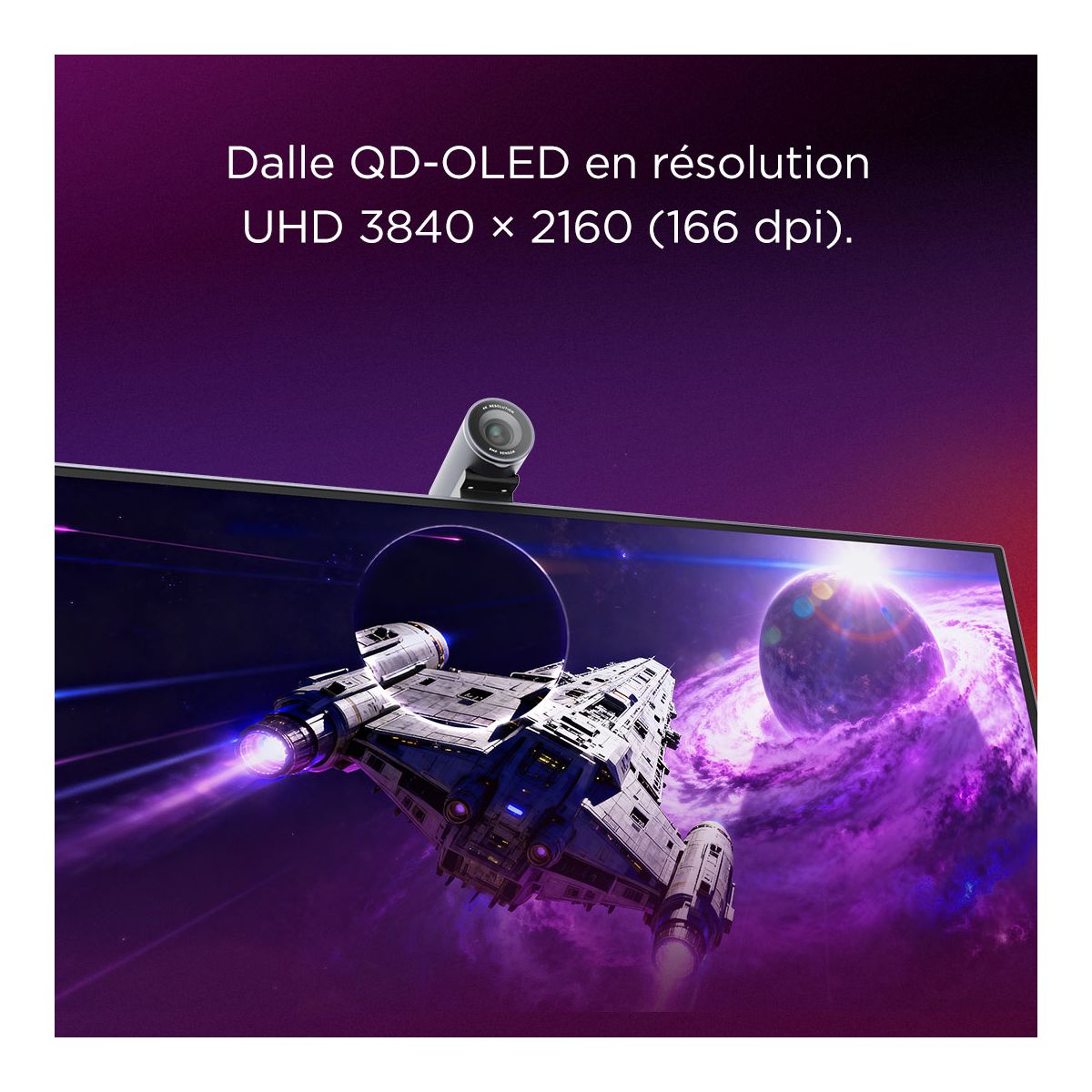 Ecran 27UD-10 27" QD-OLED 4K 120 Hz HDR HDMI 2.1 + USB-C 140W couleur unique, LENOVO