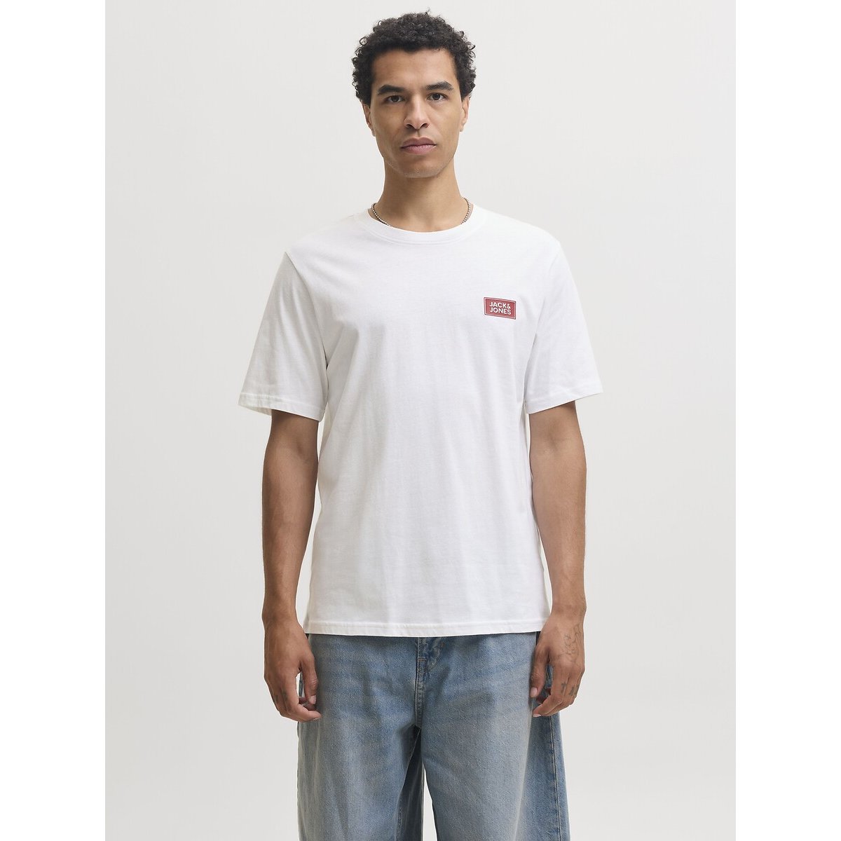 T-Shirt Rush, mit Rundhalsausschnitt weiss, JACK & JONES