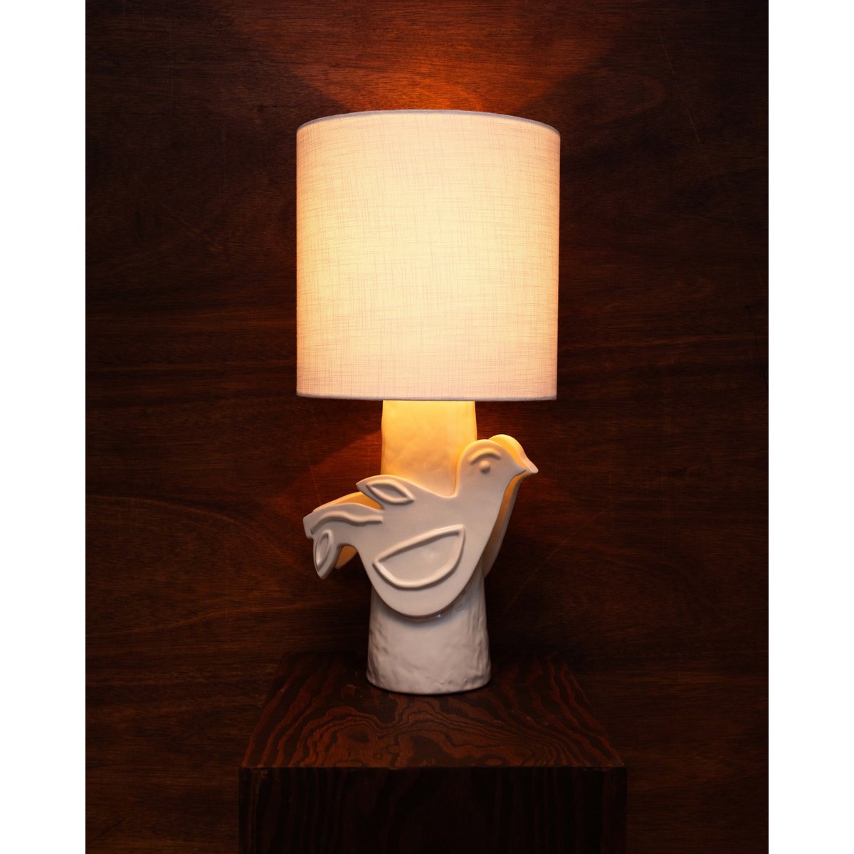 Lampe de table en grès Paloma blanc, SERAX