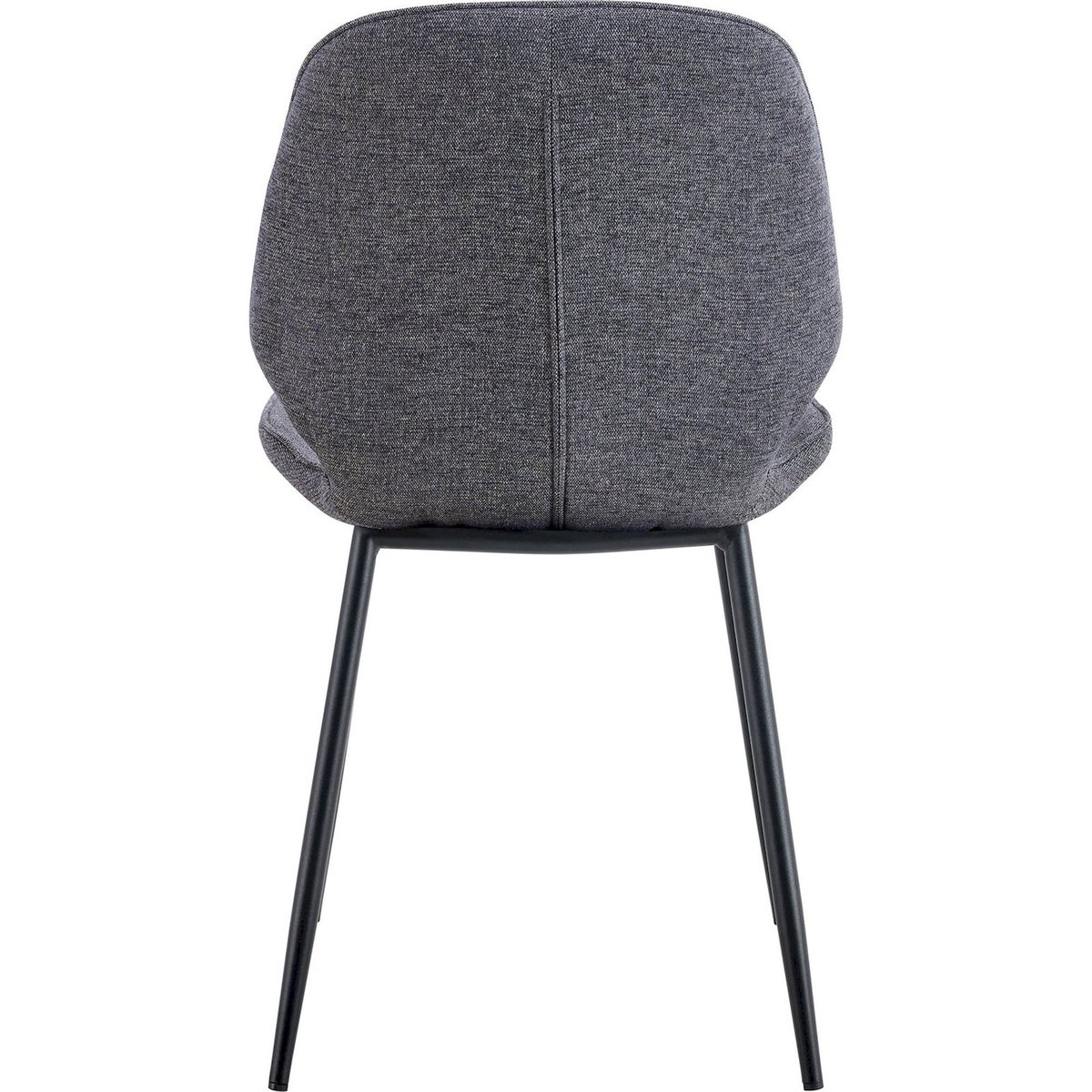 Chaise rembourrée chenille collection RABLART gris foncé et noir, RECOLLECTION