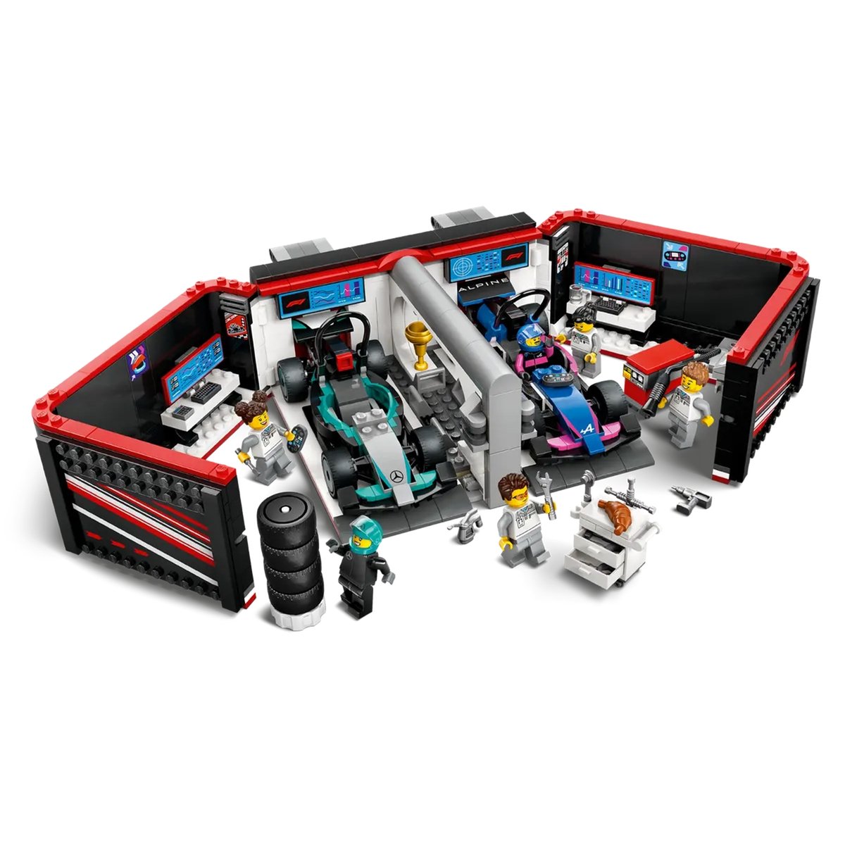 LEGO City - Garage de Formule 1 avec voitures Mercedes-AMG et Alpine - 60444 multicolore, LEGO