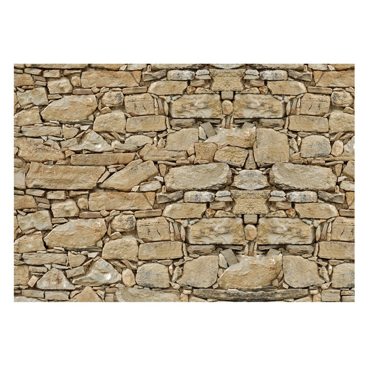 Papier peint intissé panoramique Stone wall 1 beige, EDEN