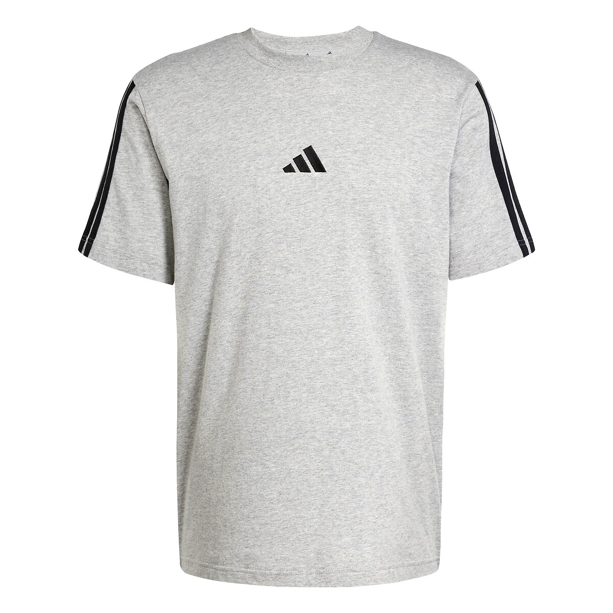 T-shirt manches courtes Essentiel 3 bandes gris chiné, ADIDAS SPORTSWEAR