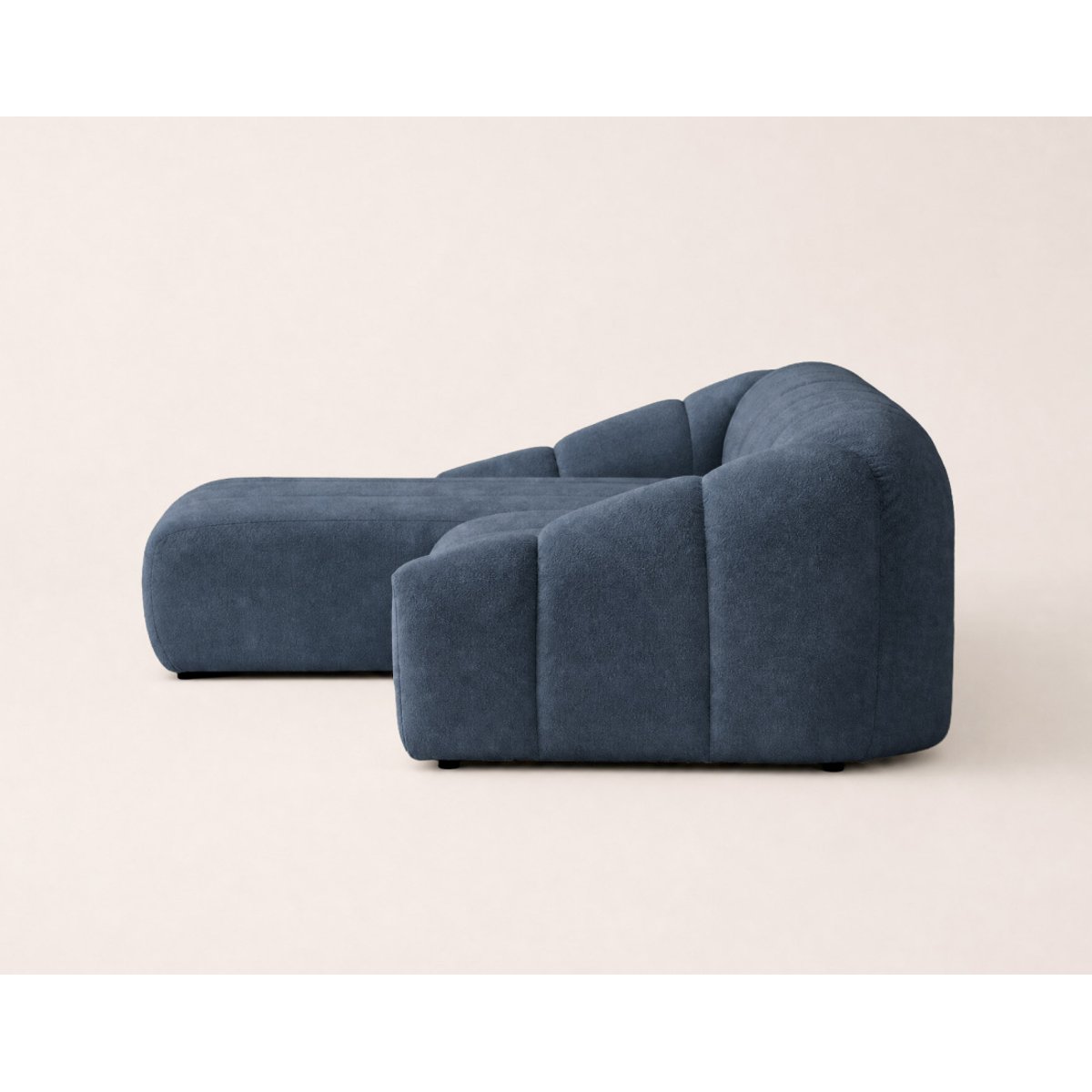 Canapé d'Angle réversible 4 places - AVA bleu, BEST MOBILIER