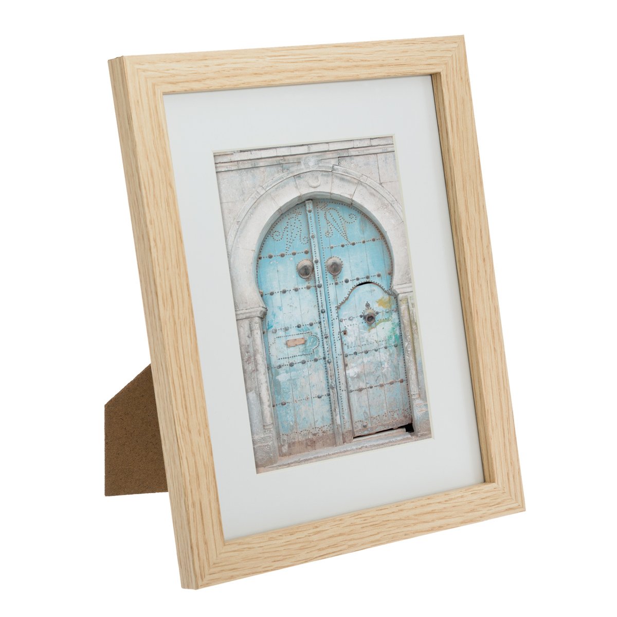 Lot de 5 cadres photos en bois DINA beige, ATMOSPHERA
