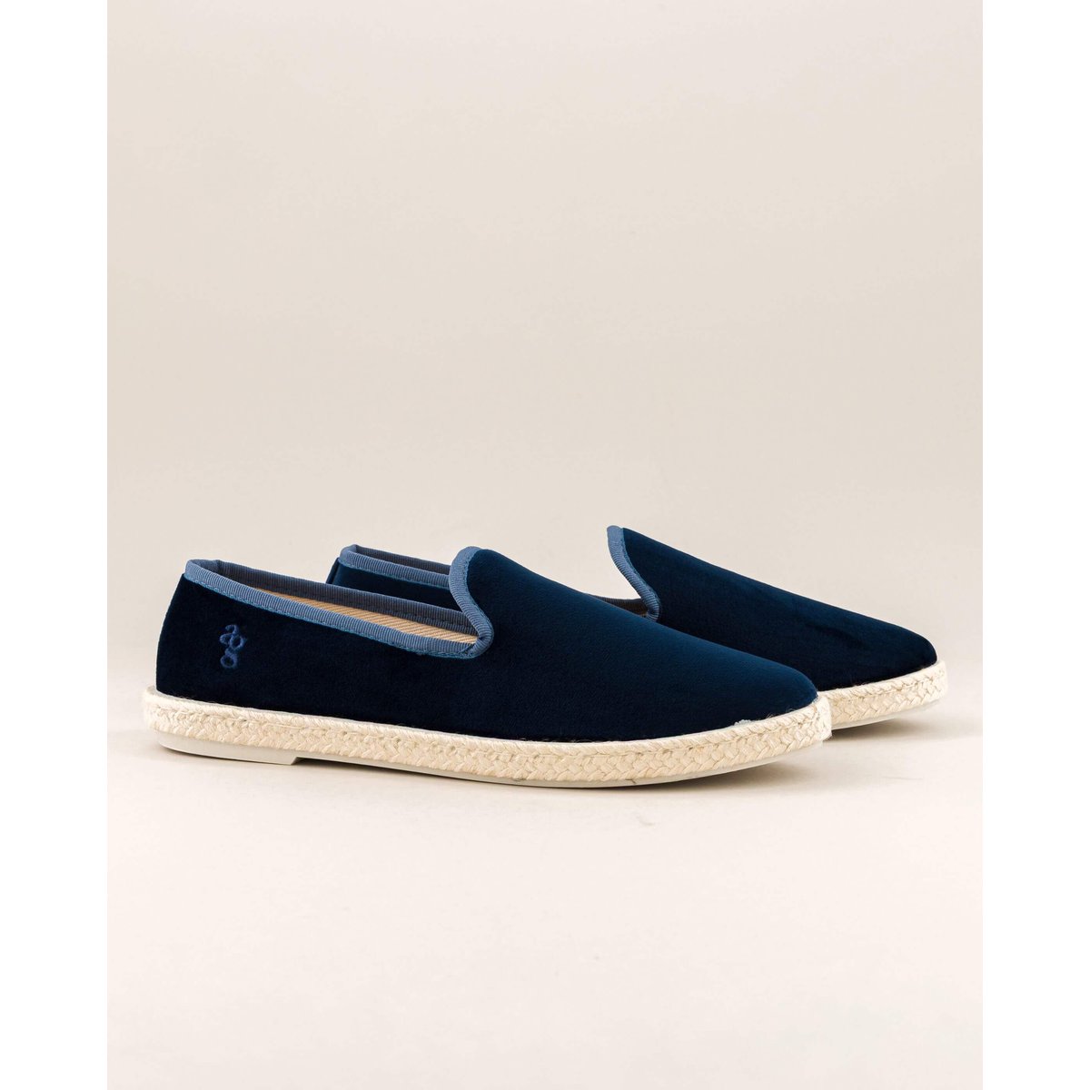 Espadrille velours CENITZ bleu myrtille, ANGARDE