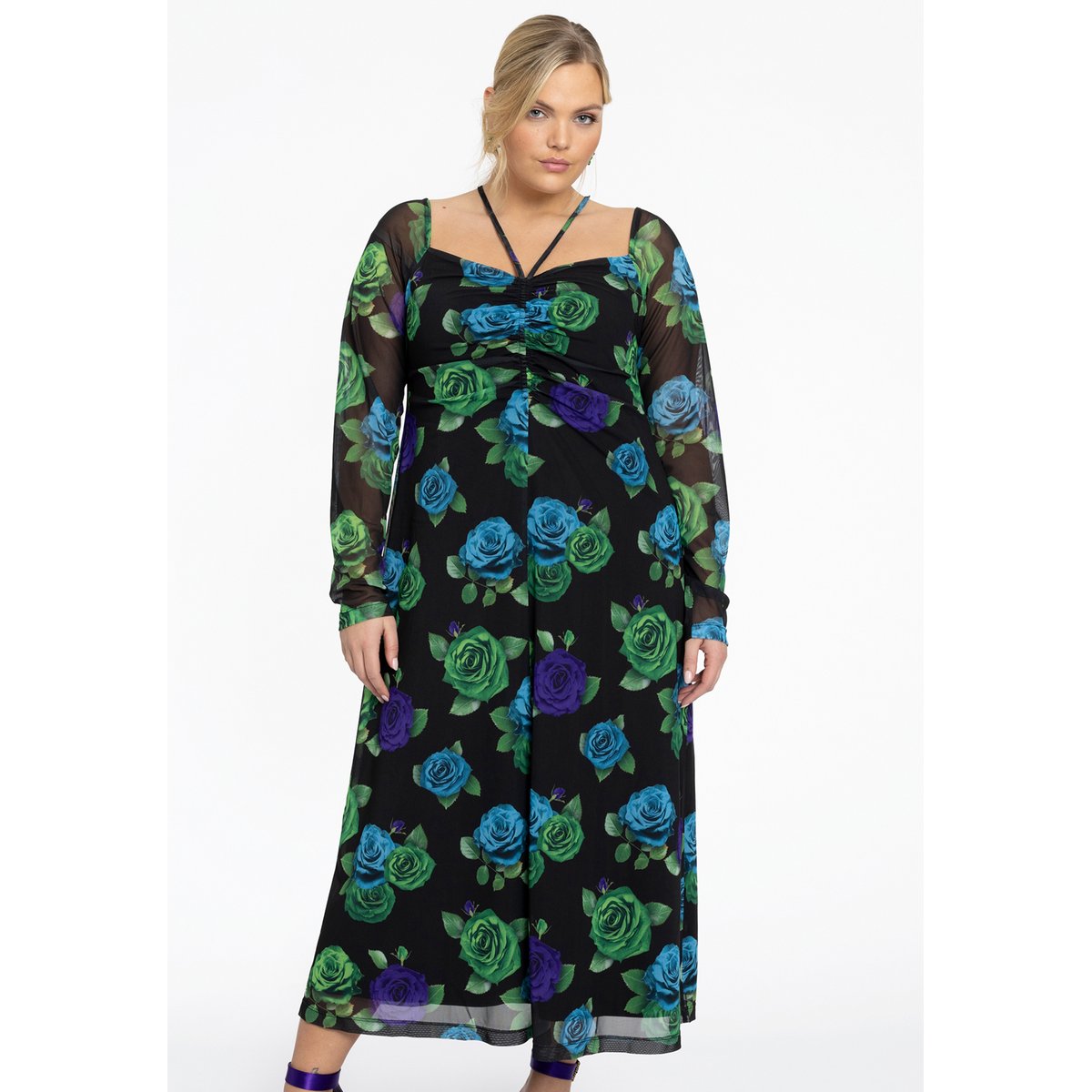 Robe imprimée noir, YOEK