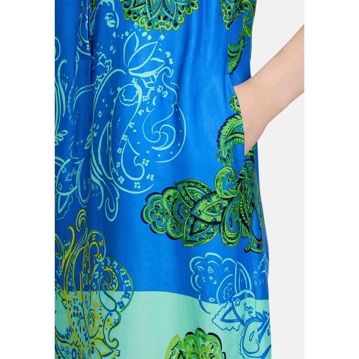 Robe-chemisier à patte de boutonnage green/blue, BETTY BARCLAY