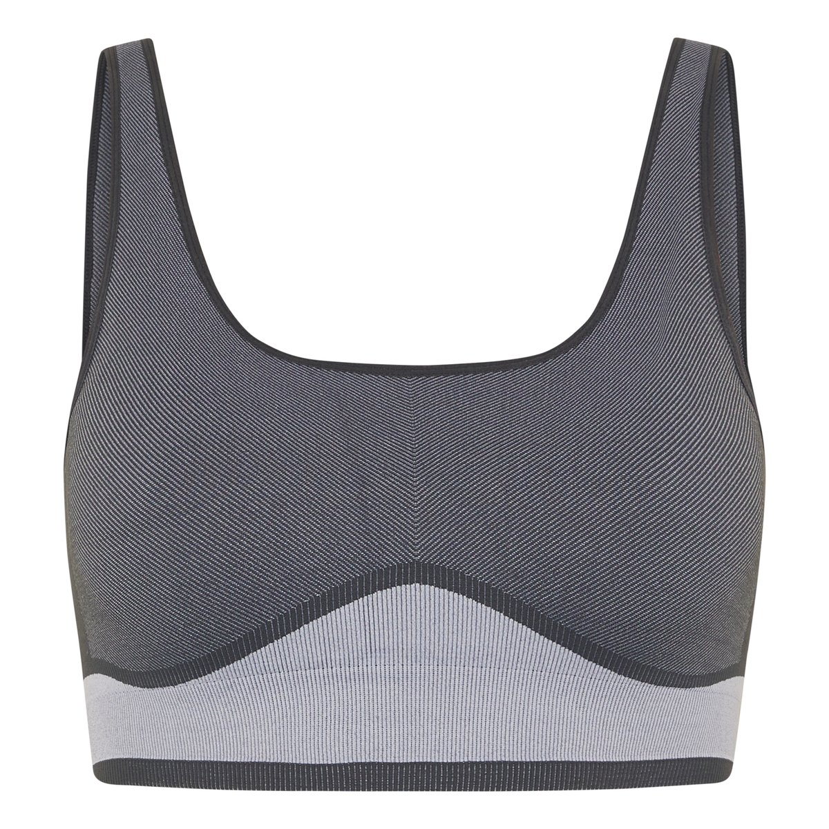 Brassière de sport femme Oasis maintien moyen-élevé effet gainant bleu ébène clair, BORN