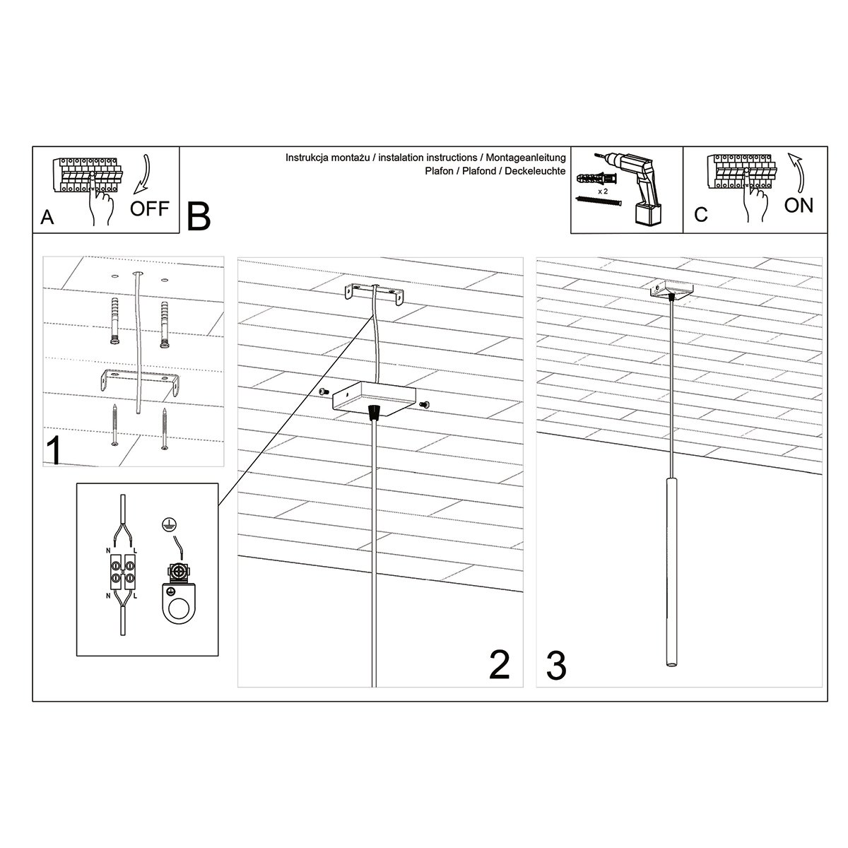 Suspension Béton Gris G9 1 Pastelo gris, EDEN