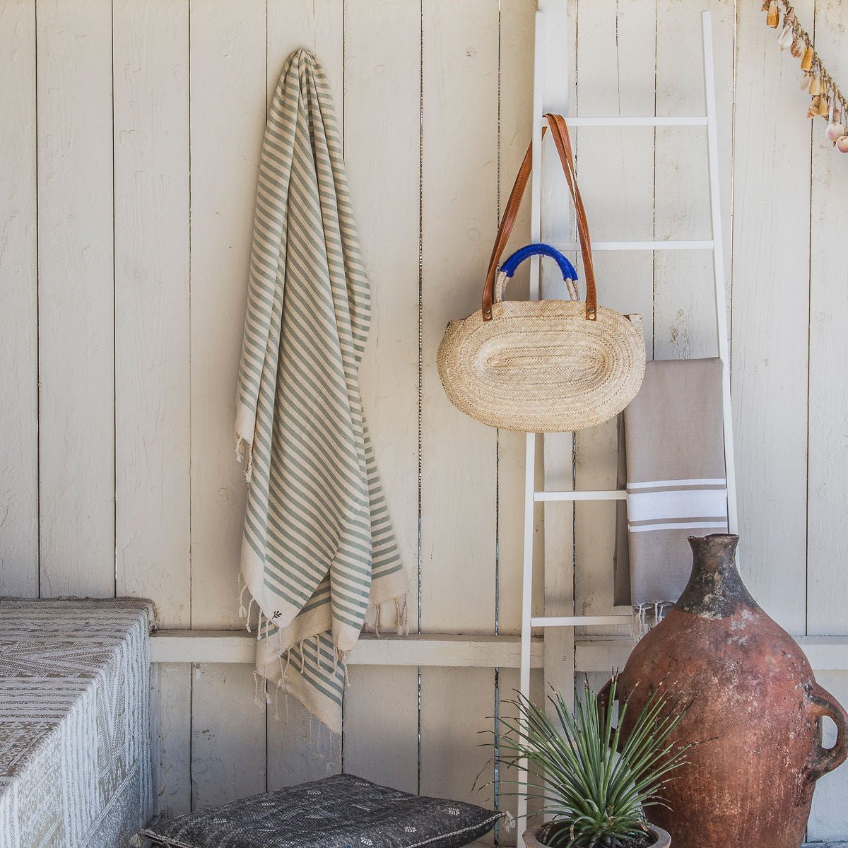 Lot de 2 foutas coton HOSSEGOR les verts, FEBRONIE