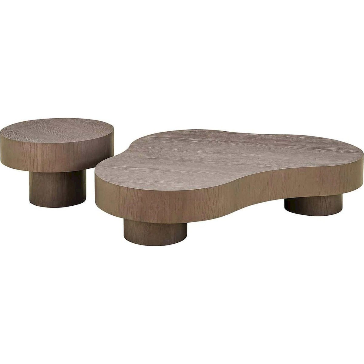 Table basse en bois pieds bronze Bogor bronze raffiné, RECOLLECTION