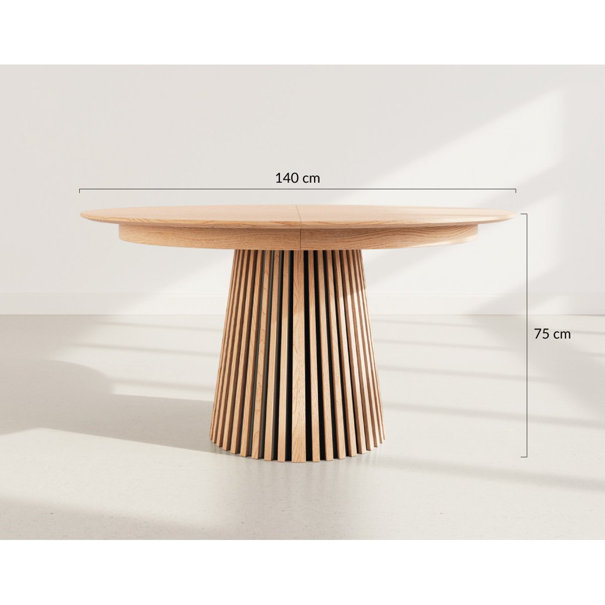 Table à manger ronde extensible bois 6-10pl, FREYA bois, BEST MOBILIER