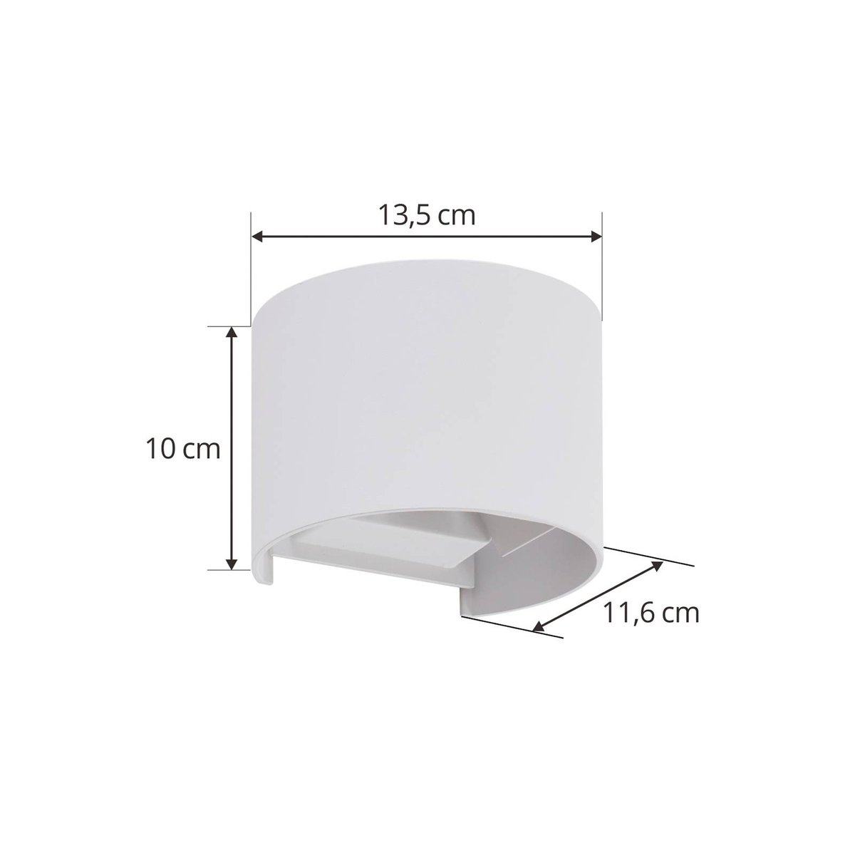 Applique extérieure en métal moderneLED blanc, LINDBY
