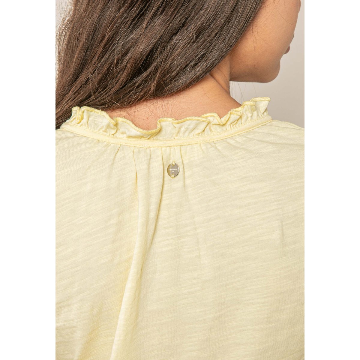 T-shirt fille en coton KAIA jaune clair, DEELUXE