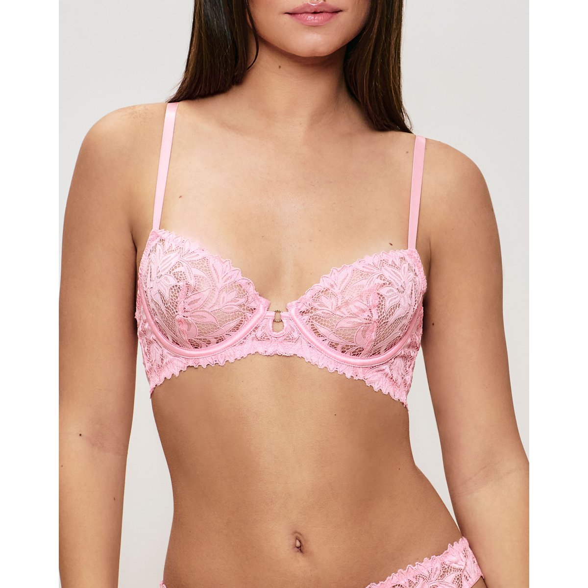 Soutien-gorge corbeille en dentelle AGAVIZ rose, UNDIZ