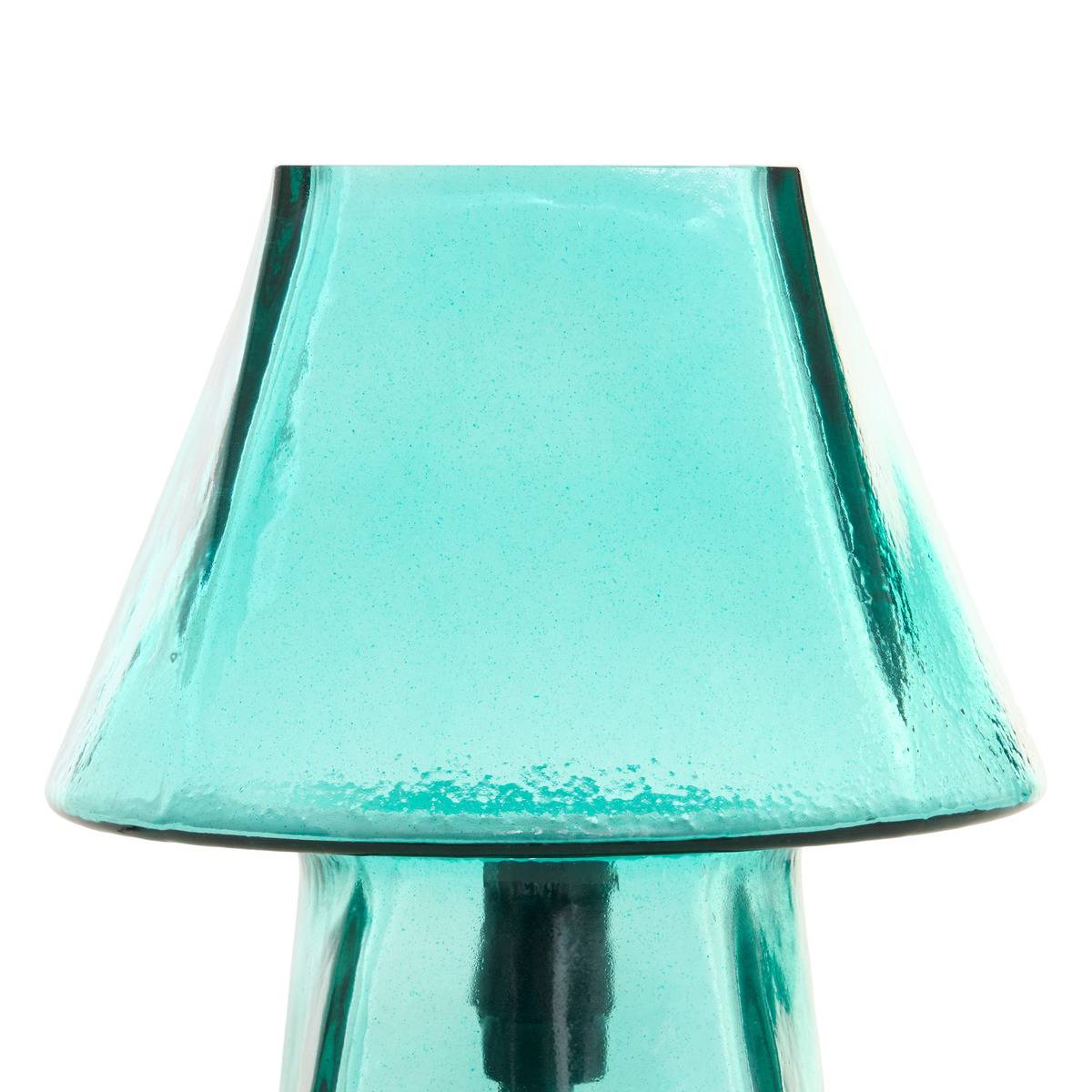 Lampe champignon en verre ELITA bleu, ATMOSPHERA