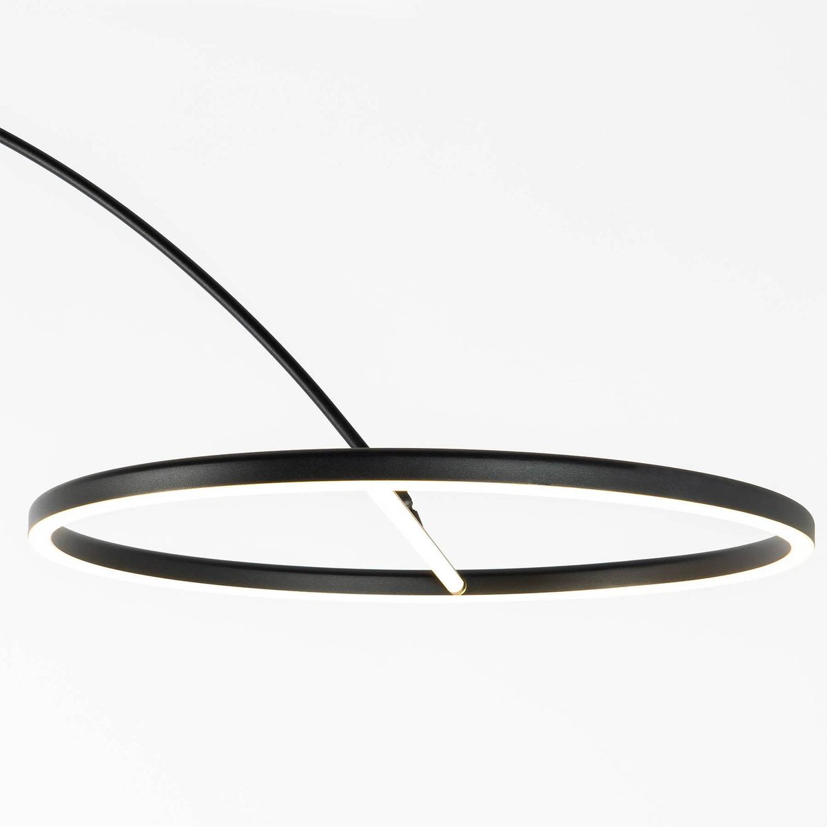 Lampadaire en aluminium moderneLED, Virvera noir, LUCANDE