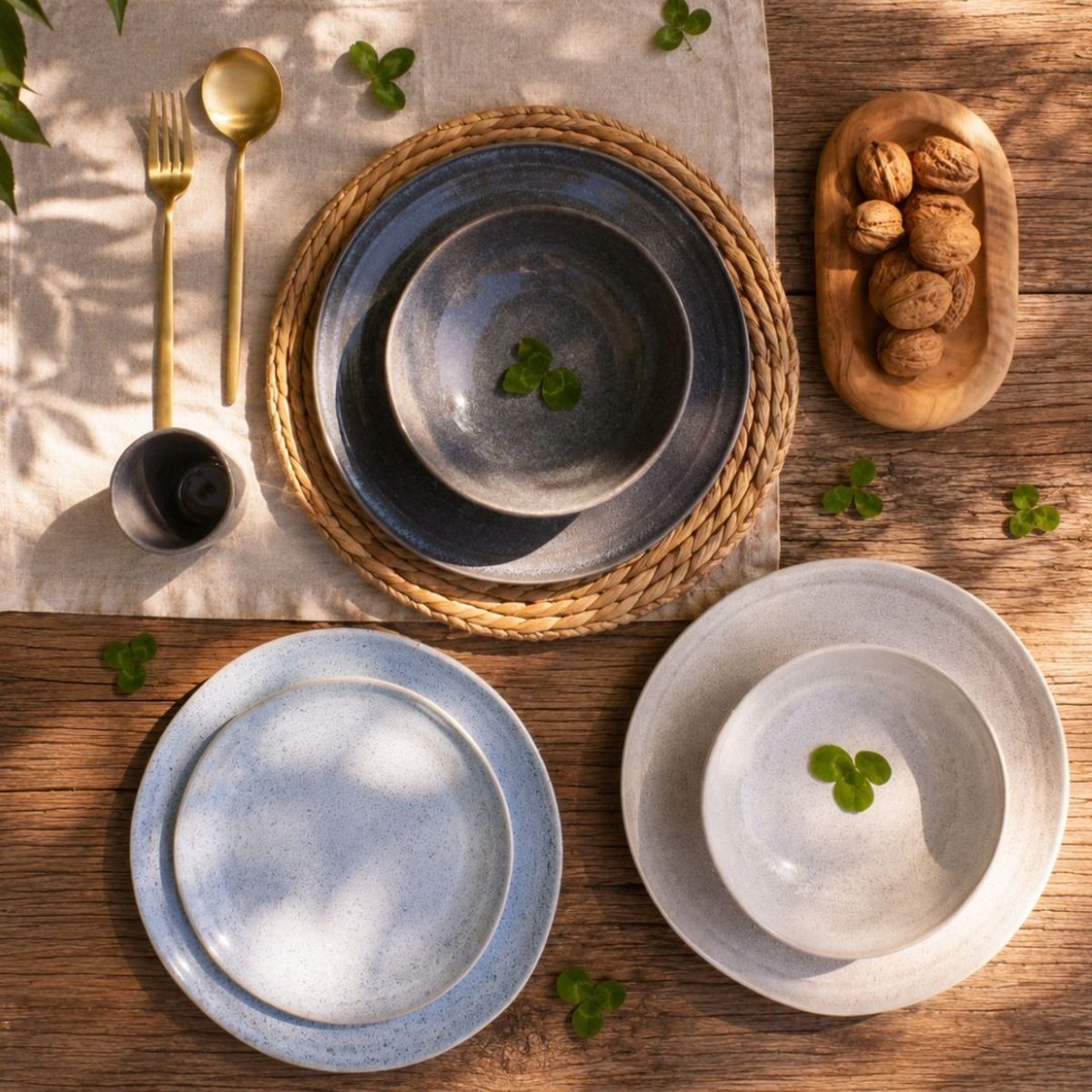 Lot de 6 assiettes à dessert, ZAO gris, ARTIME