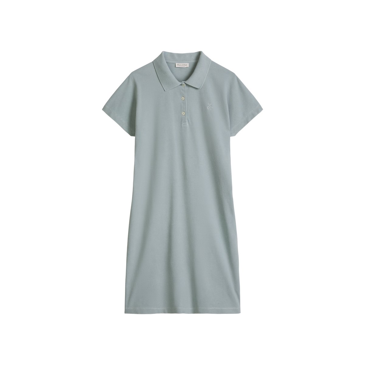Robe polo regular en jersey piqué gris, MARC O'POLO