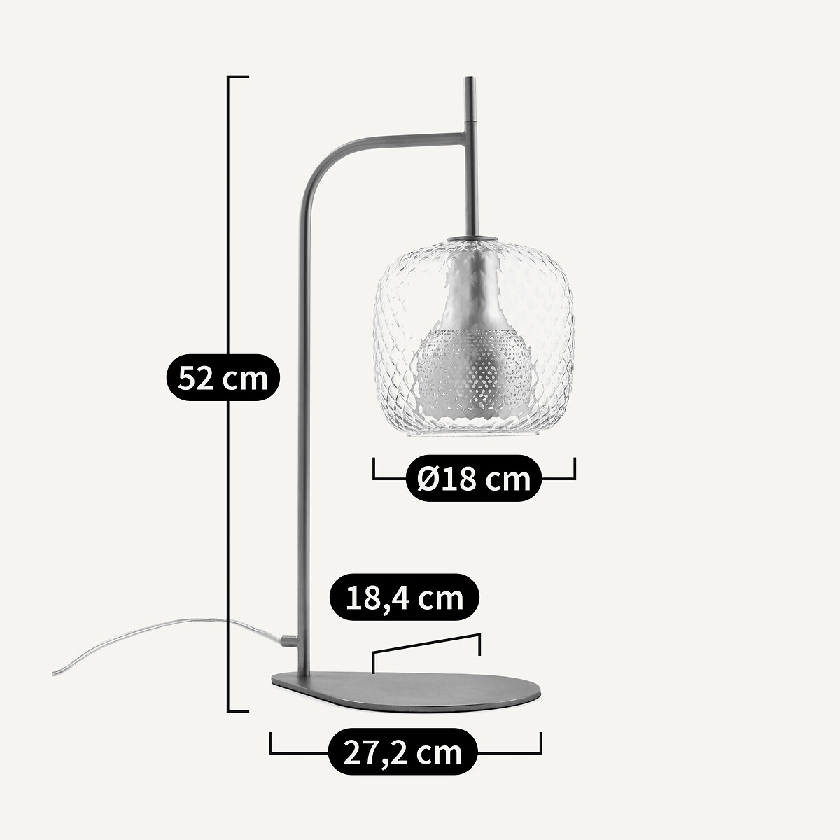 Lampe à poser, laiton et verre ciselé, MISTINGUETT laiton, EMMANUEL GALLINA X AM.PM