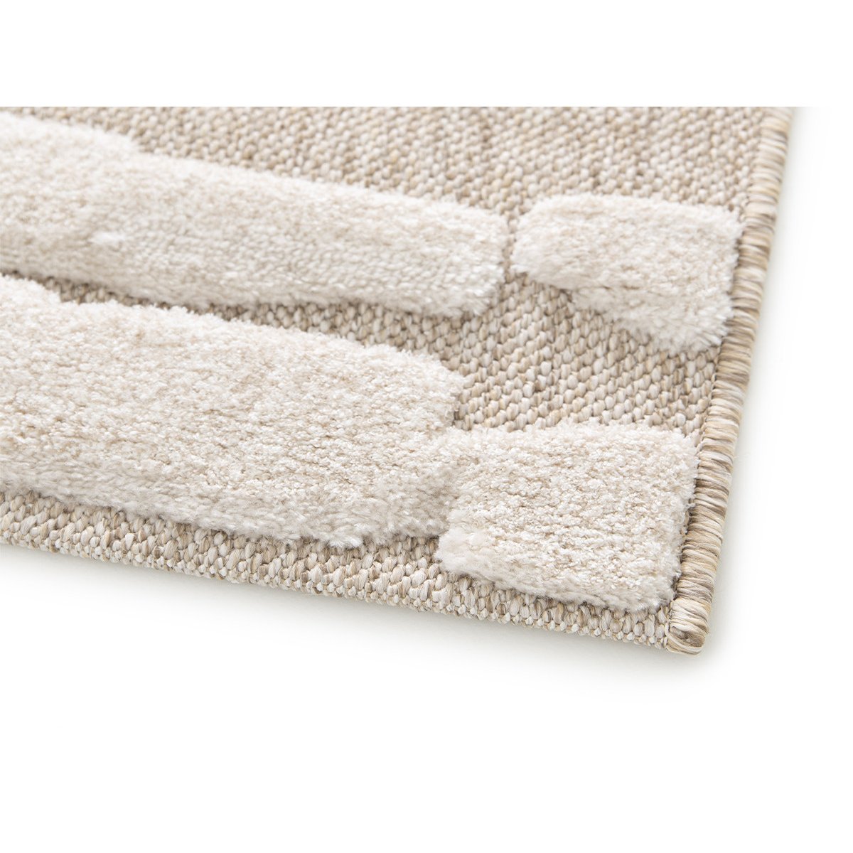 Tapis poils ras style bohème, LENNON beige, BOBOCHIC