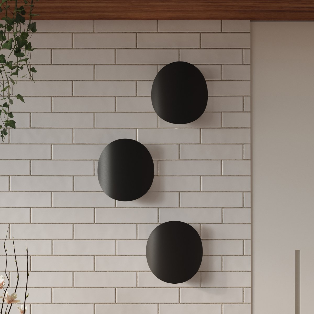 Applique Acier Noir G9 2 Senses noir, EDEN