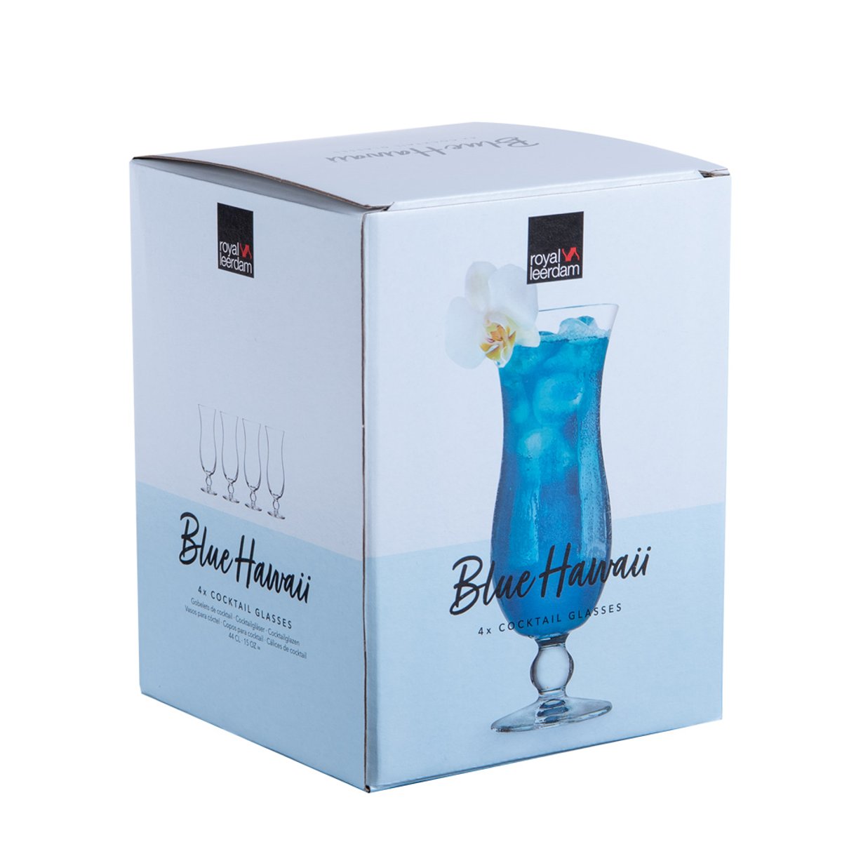 Boîte de 4 verres à Cocktail Blue Hawai 44 cl - COCKTAIL transparent / cristal, TABLE PASSION