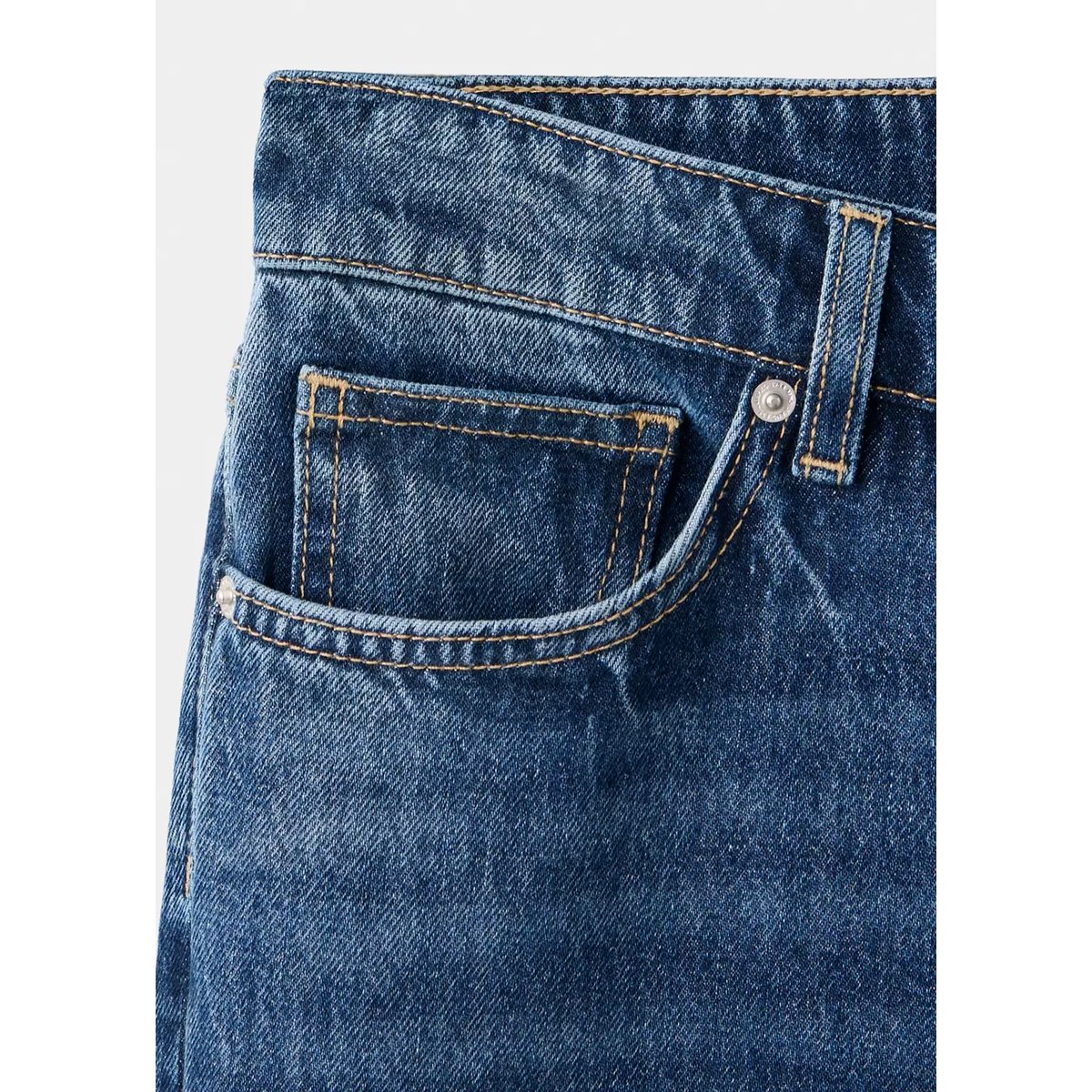Jean slim taille classique bleu foncé, MANGO